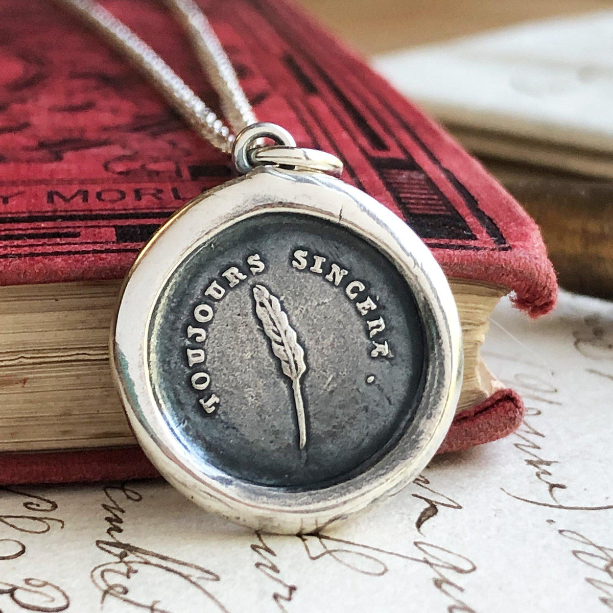 Friendship feather Always Sincere wax seal