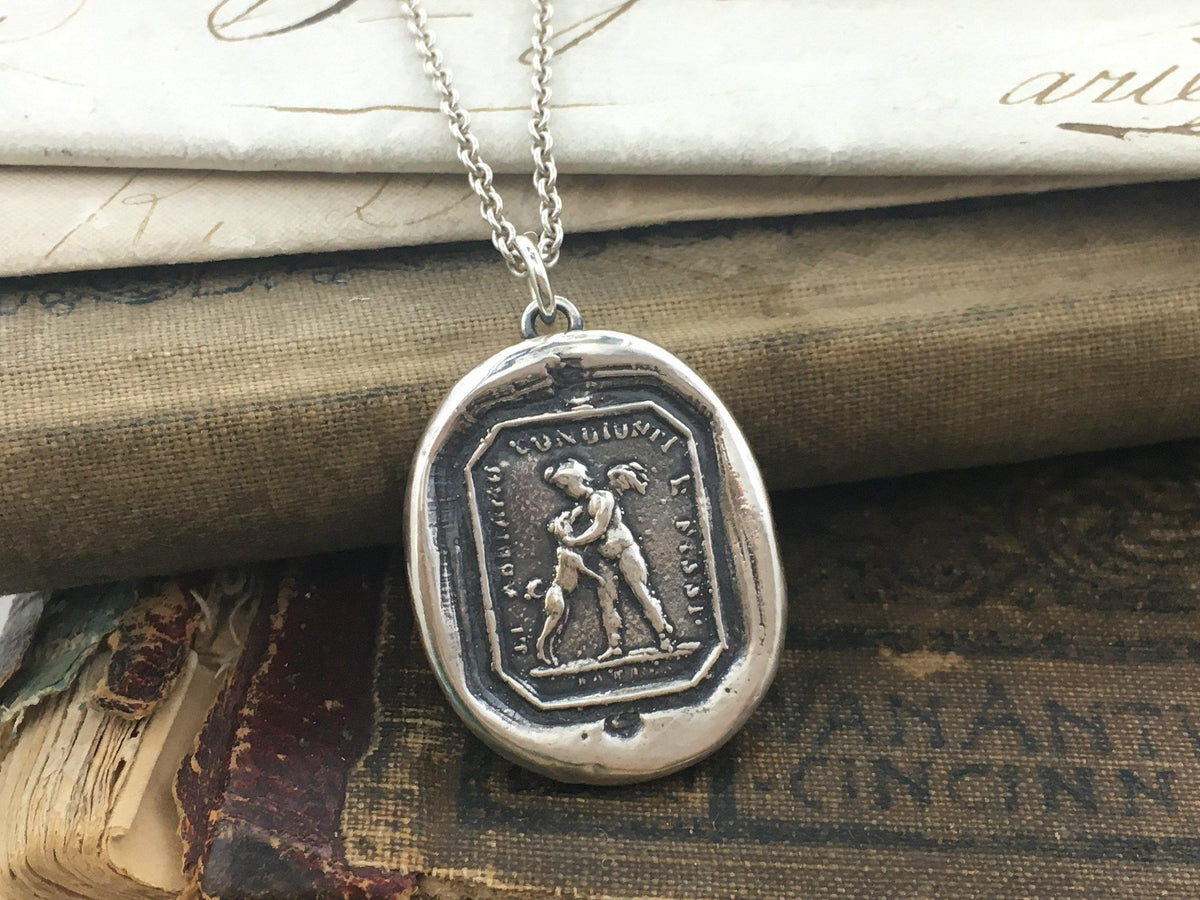 Friendship wax seal necklace