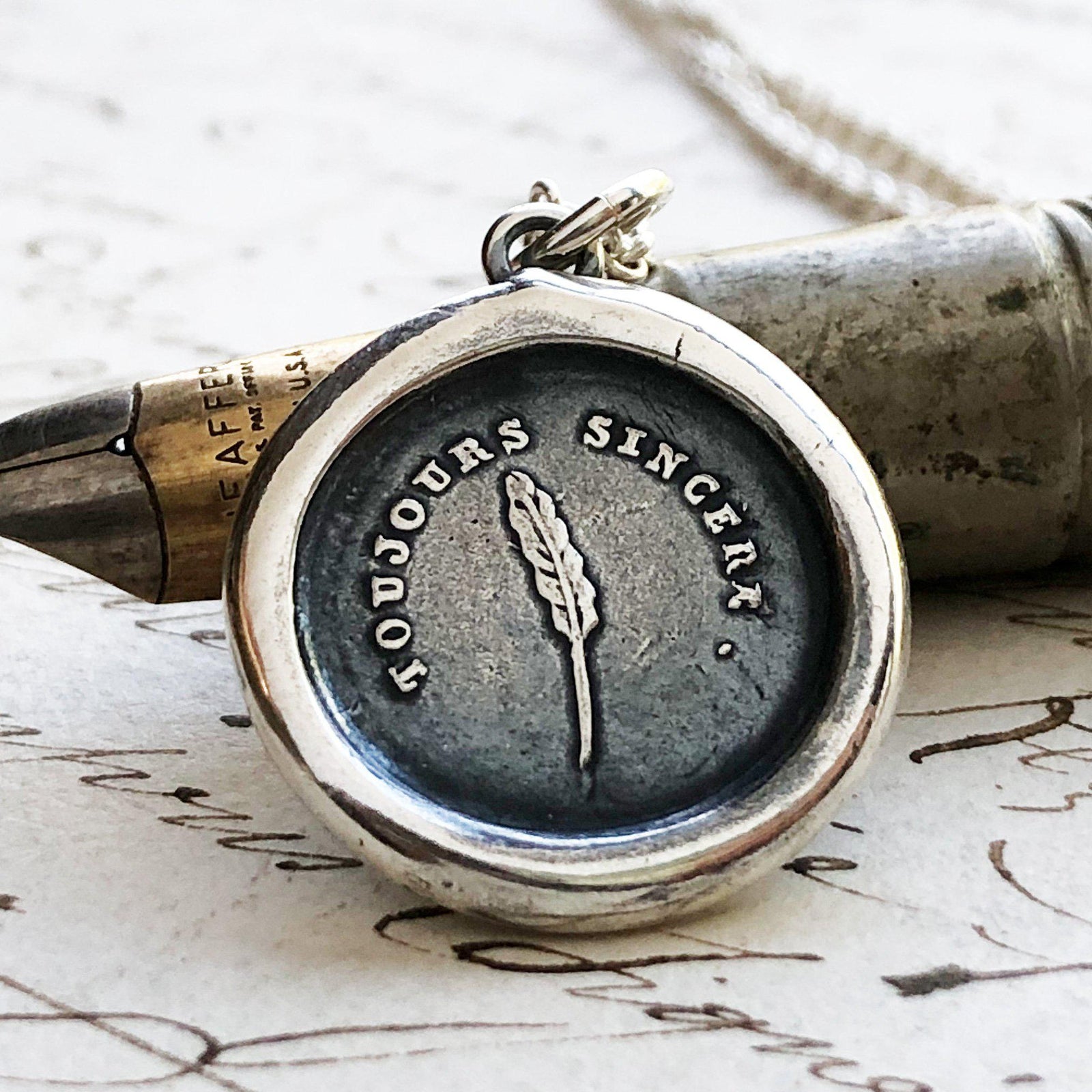 Friendship feather Always Sincere wax seal