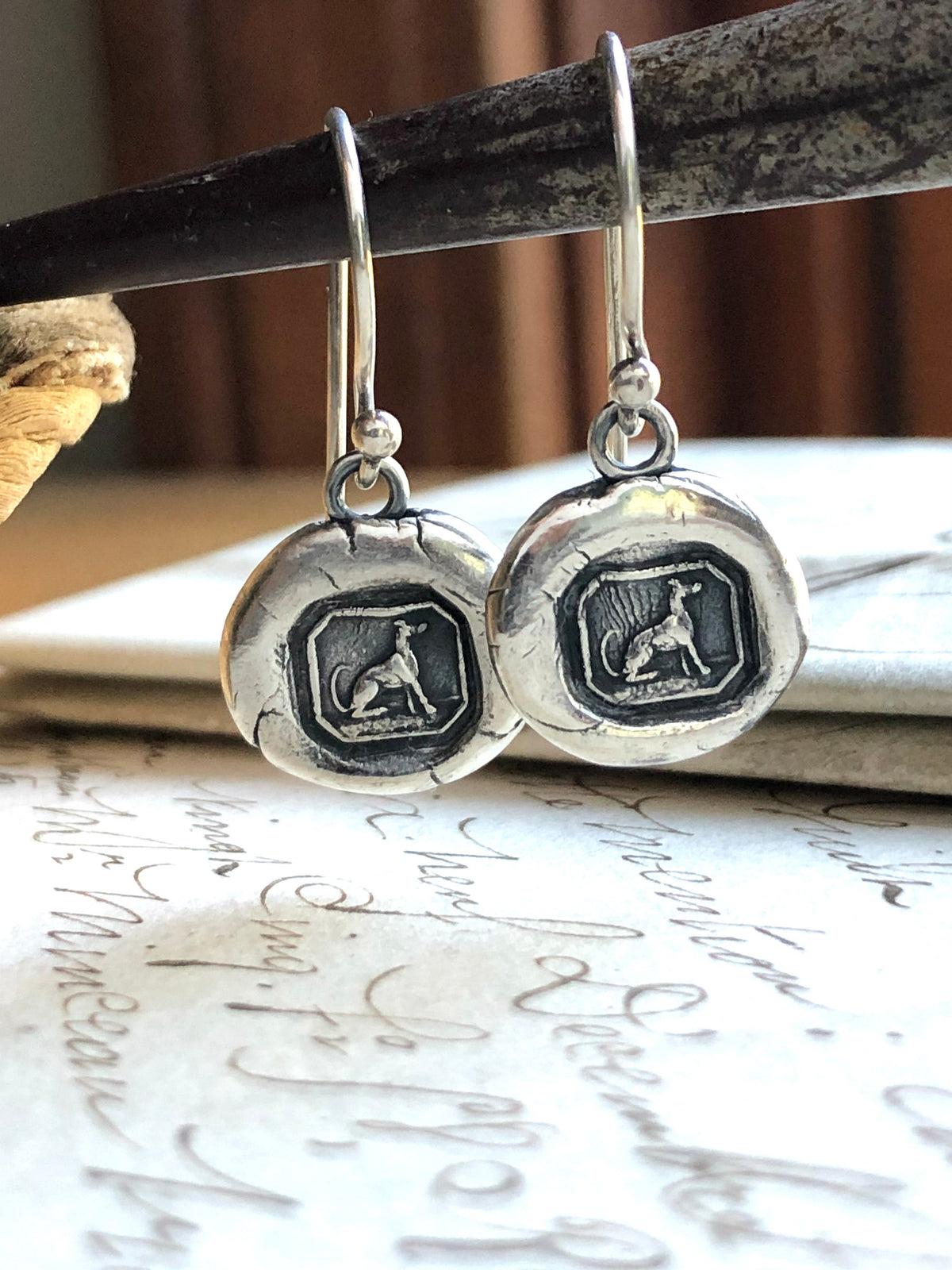 Greyhound earrings