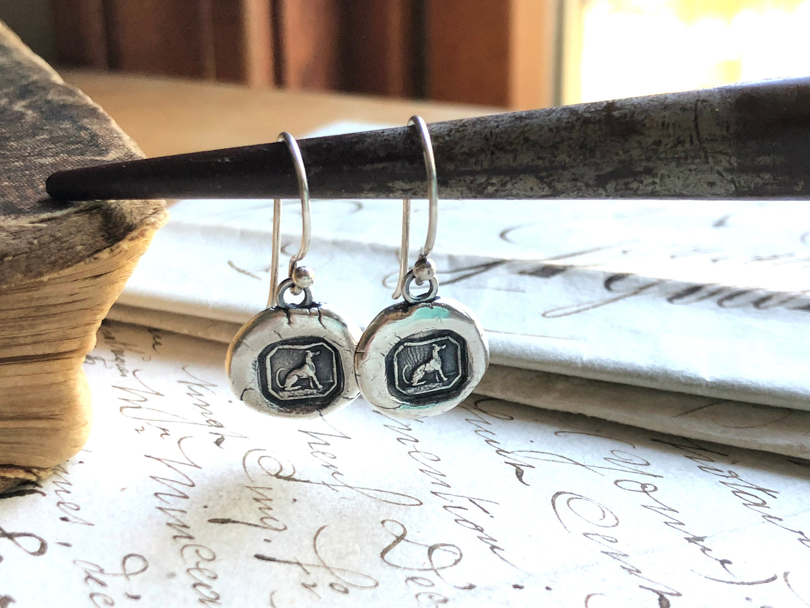 Greyhound earrings