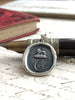 Initial wax seal necklace