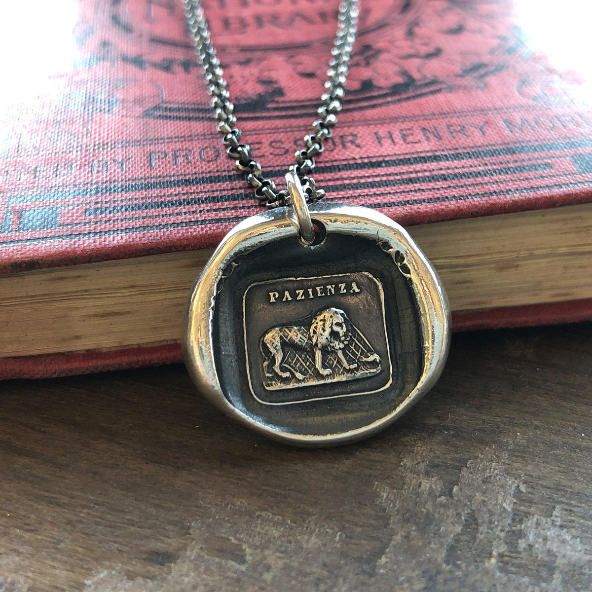 Lion mouse necklace wax seal
