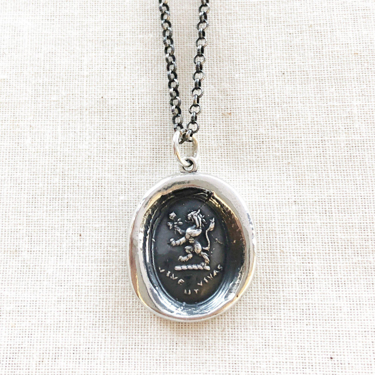 Lion rose wax seal white bg