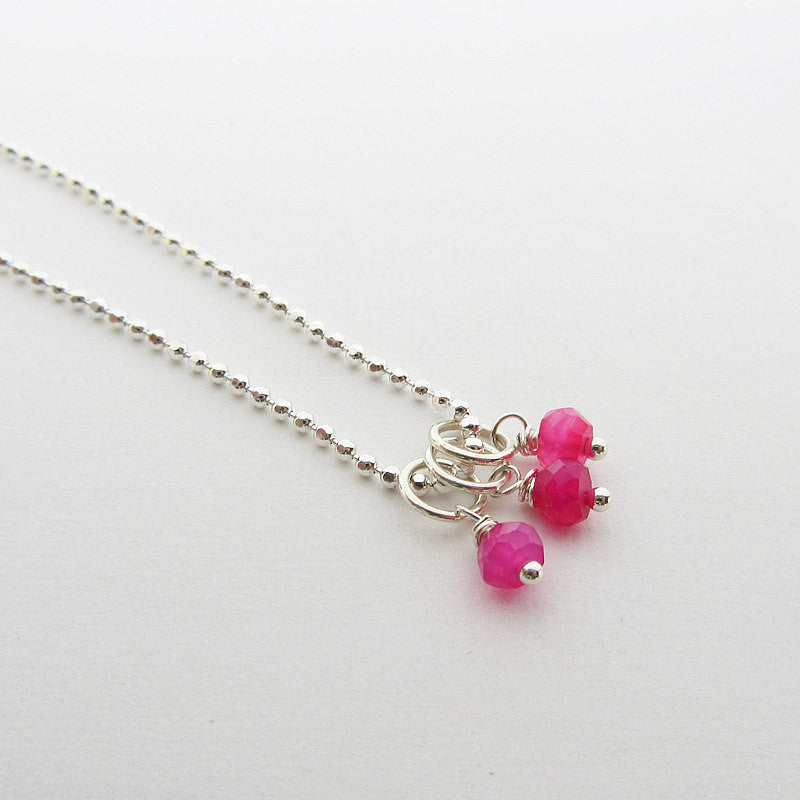 add a stone - Small Hot Pink Chalcedony Stone-Shannon Westmeyer Jewelry