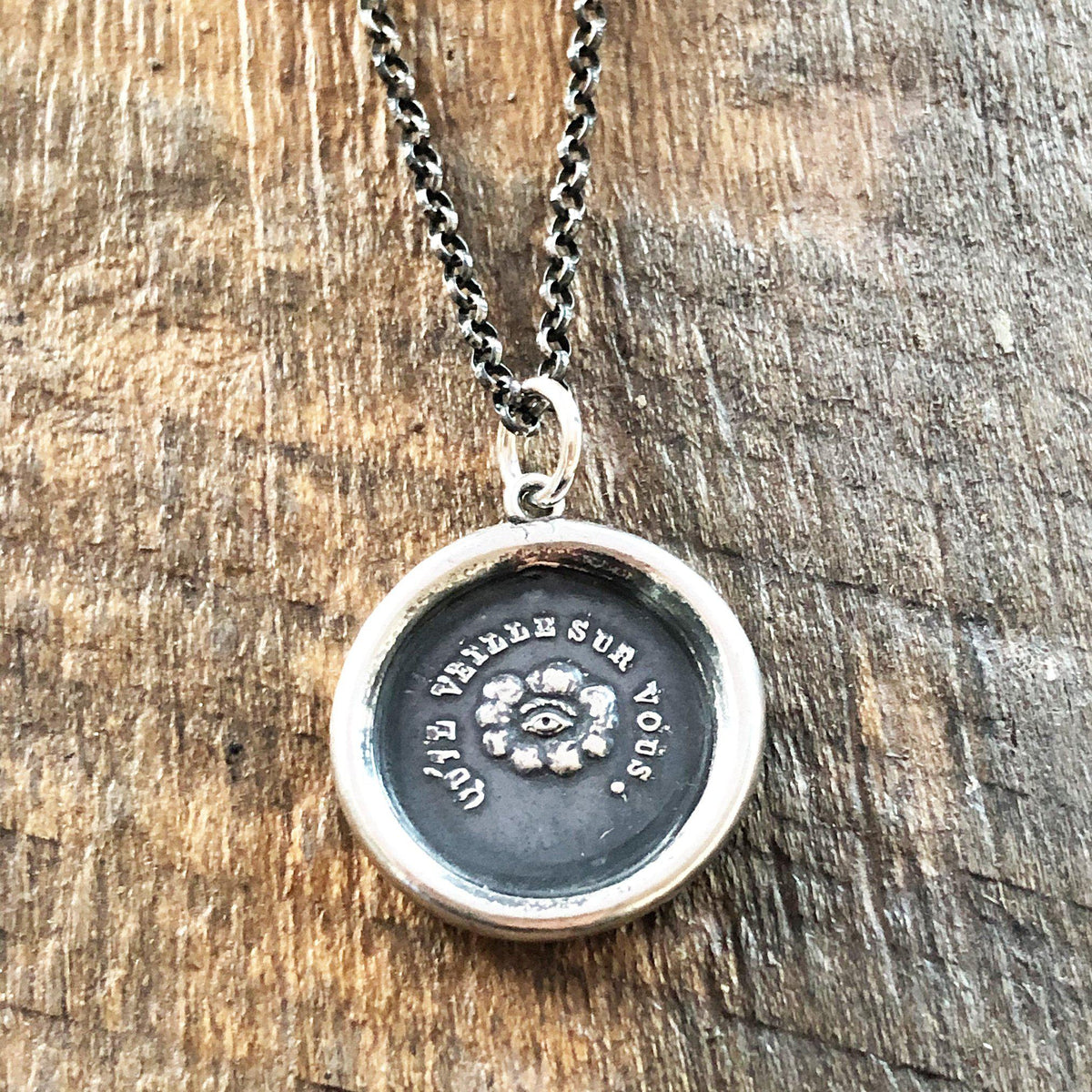 Eye of providence wax seal with chain