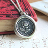 Rose wax seal necklace