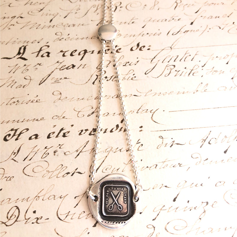 We Part to Meet Again bracelet silver chain