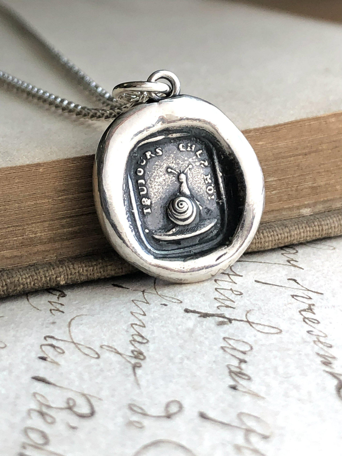 Always with me snail wax seal silver