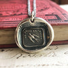 Swallow wax seal necklace