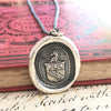 Unicorn crest wax seal necklace