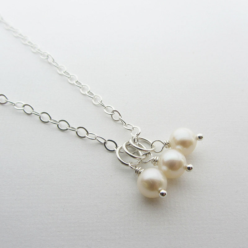 Three fresh water pearls 